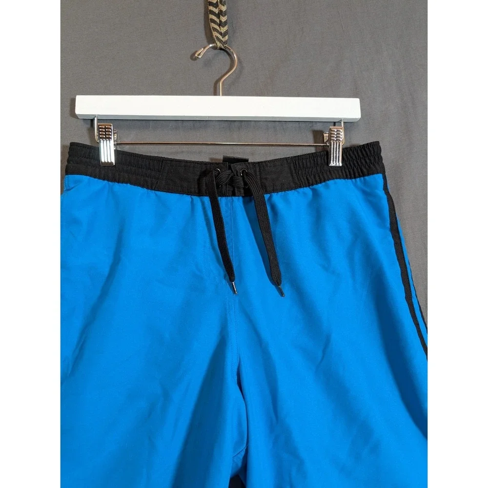 ADIDAS Size XL Boy Blue Stretch Waist Pocket‎ Drawstring Lined Swimming Shorts